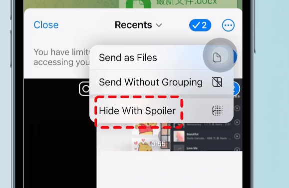选择防剧透选项